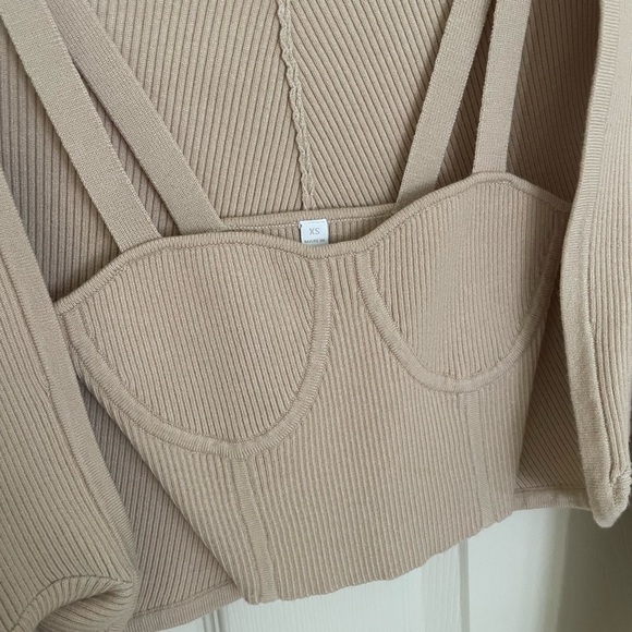 Jonathan Simkhai Viola Bustier and Cardigan Set - Picture 4 of 10